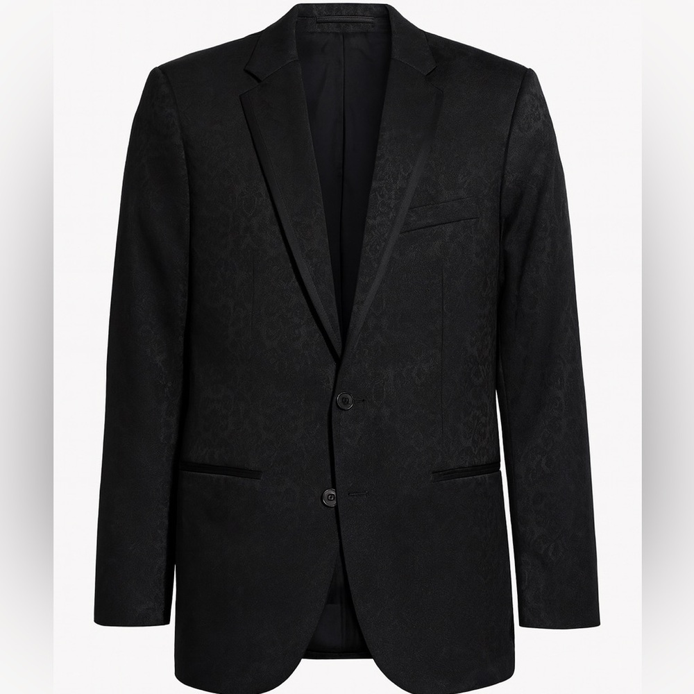 Lineage Men’s Black Jacquard Blazer – Size 38R